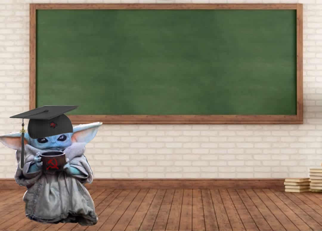 This meme features a picture of Baby Yoda from the Star Wars franchise, but with a twist: it's wearing a mortarboard and holding a diploma. The text "I've got a degree in the dark side" appears above Baby Yoda's head. The meme is likely referencing the idea that Baby Yoda has become so powerful in the dark side that he's earned a degree in it.